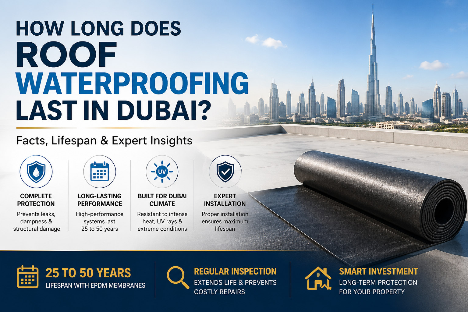 Roof waterproofing in Dubai